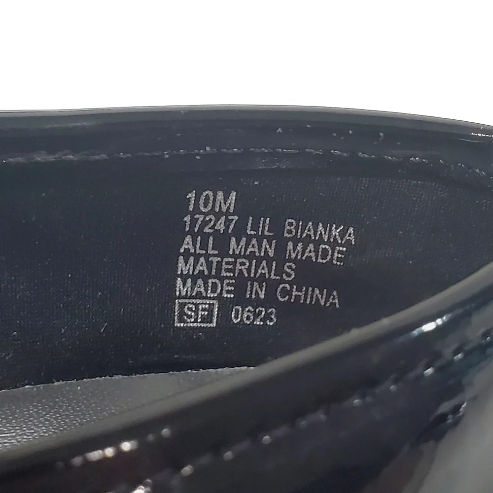 Rachel Shoes Lil Bianca 17247 Black Mary Jane Flats Rhinestone Bow Shoe Size 10M